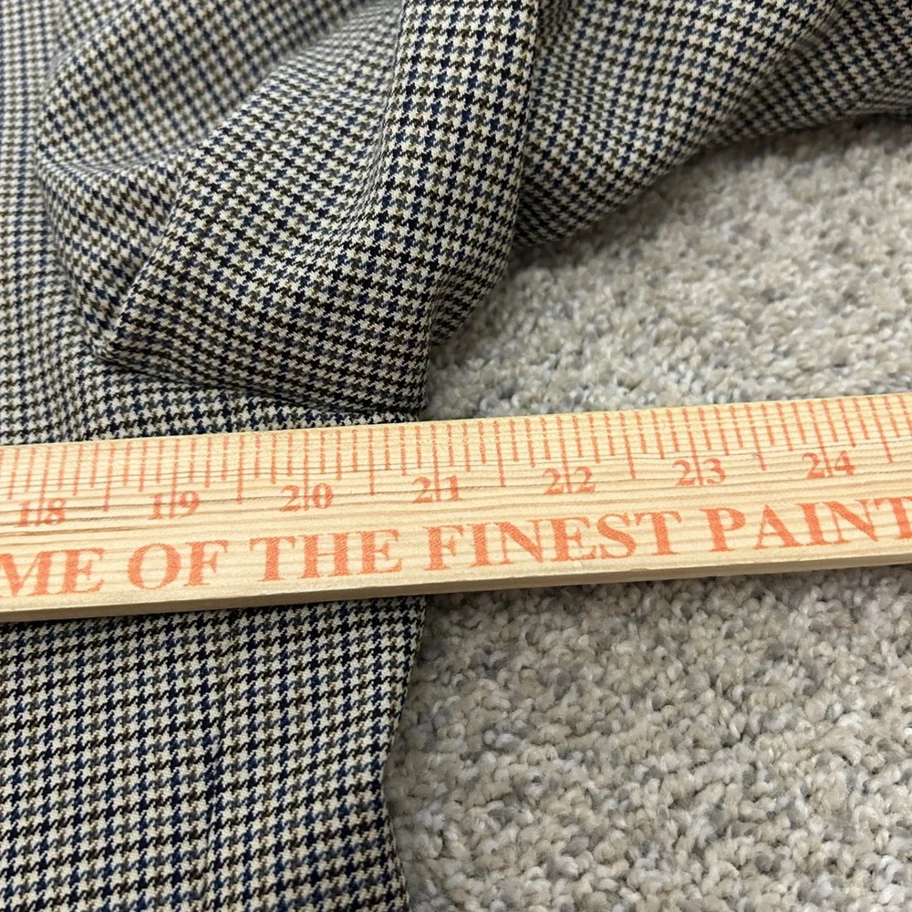 Brooks Brothers‎ 346 Blazer 42R Tan Blue Houndstooth 100% Wool Sport Coat